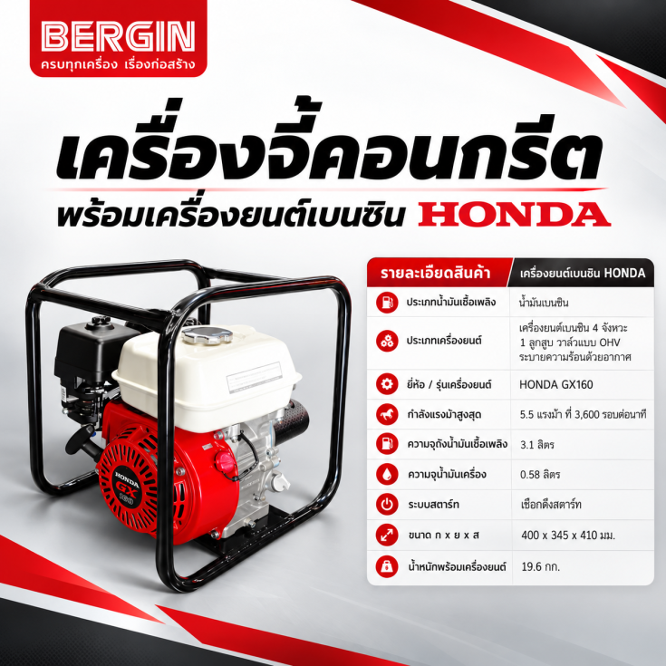 เครื่องยนต์จี้ปูน HONDA